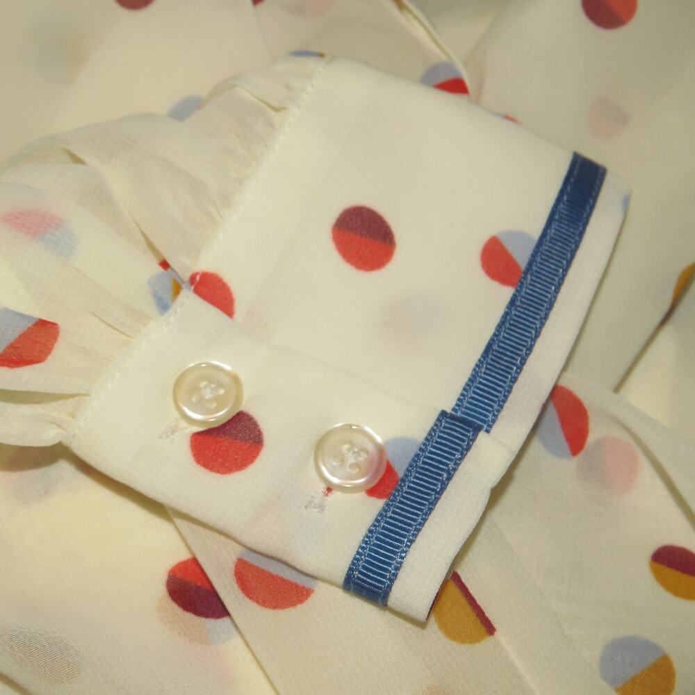 Modcloth Cream Polka Dot Print Be Buzzworthy Button Up Top - Picture 8 of 11